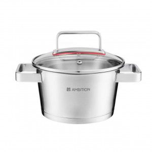 Oala inox cu capac 20cm, 3.2L, Selection