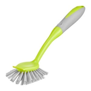 Perie pentru vase cu racleta, verde, Aseo