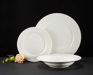 Serviciu de masa, 18 piese, 6 persoane, alb, Sonia - Img 2