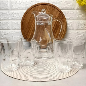 Set 7 piese, carafa 1.8L, 6 pahare 270ml, Orient - Img 5