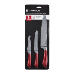 Set cutite, 3 piese, include cutit legume si fructe 11.5cm, Jasper - Img 2