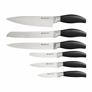 Set cutite, 7 piese, bloc lemn negru, Magnat - Img 3