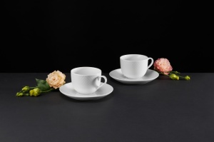 Set servire ceai sau cafea, 12 piese, 6 persoane, alb, Sonia - Img 2