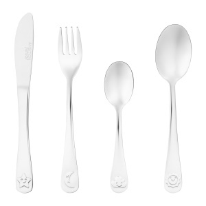 Set tacamuri inox copii, 4 piese, Sky