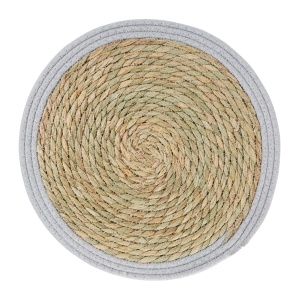 Suport farfurie 30cm, margine gri, Boho