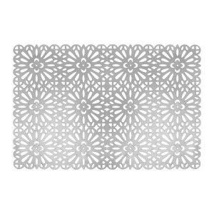 Suport farfurie perforat 30x45cm, argintiu, Glamour
