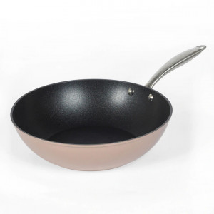 Tigaie wok 28cm, invelis non-stick, Metallic