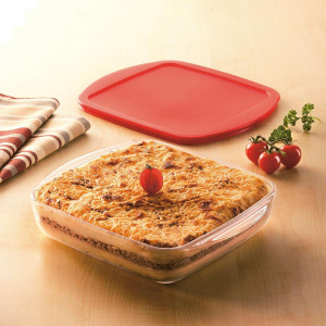 Vas termorezistent cu capac din plastic 20x17x6cm, 1L, Cook & Store - Img 2