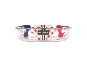 Vas termorezistent rotund pentru prajituri 26x26x6cm, 2.1L, Glass Bakeware - Img 7