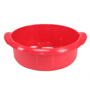 Bol plastic cu maner 28cm, rosu, Sara