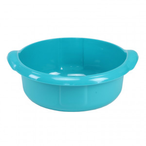 Bol plastic cu maner 36cm, turcoaz, Sara