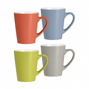 Cana ceramica 370ml, mix culori, Precio - disponibil in display 20 buc, Pret buc, cantitate minima de comanda 20 buc - Img 1