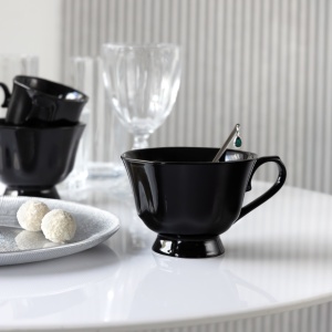 Cana cu talpa 380ml, negru, Diana - Img 2