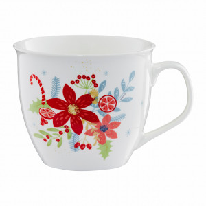 Cana mare 550ml, alb, Holly