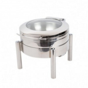 Chafing dish cu capac din sticla 38cm, Ambition