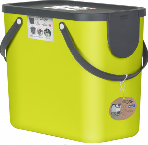 Cos colectare selectiva 25L, lime, Albula