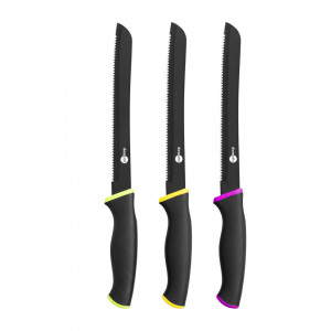 Cutit paine 20cm, mix culori, Nero
