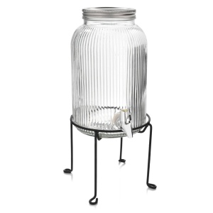 Dispenser bauturi cu robinet, 4L, suport metalic, Curly - Img 2