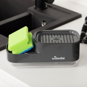 Dozator detergent cu pompa si suport burete, Easy Kitchen - Img 5