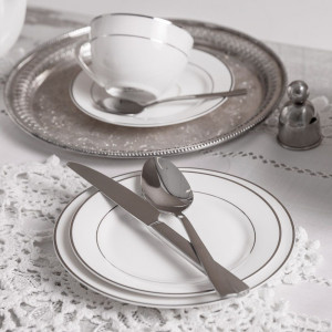 Farfurioara suport ceasca 15.5cm, Aura Silver - Img 4