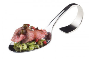 Lingura servire gourmet 13cm, argintiu, Classic