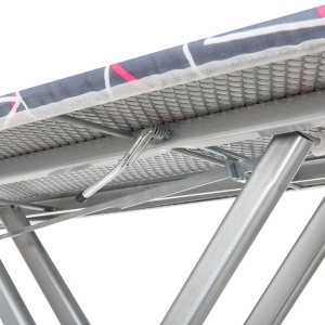Masa de calcat 130x42cm, blat tip plasa cu suport pentru fier, Velkea H038-06PB - Img 4
