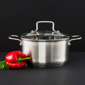 Oala inox cu capac 20cm, 3L, Hugo - Img 2