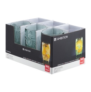 Pahar long drink 360ml, mix culori, Palm - disponibil in display 6 buc, Pret buc, cantitate minima de comanda 6 buc - Img 2