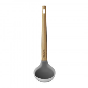 Polonic silicon cu maner din bambus 27.5cm, Nordic