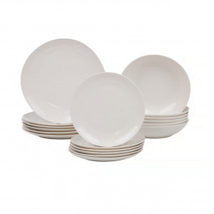 Serviciu de masa, 18 piese, 6 persoane, alb, Linea - Img 2