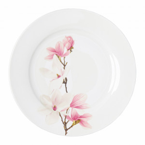 Farfurie plata inclusa in serviciul de masa Magnolia, ce dispune de o suprafata de 27 cm