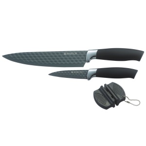 Set cutite, 3 piese, include ascutitor cutite, Diamond