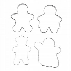 Set forme fursecuri, 4 piese, modele omuleti de turta dulce, Practic - Img 3