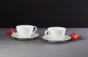 Set servire ceai sau cafea, 12 piese, 6 persoane, alb, Linea - Img 5