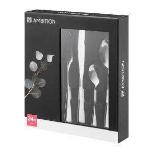 Set tacamuri inox, 24 piese, 6 persoane, Stilo - Img 2