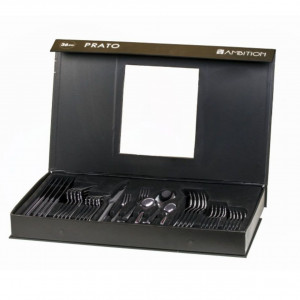 Set tacamuri inox, 36 piese, 6 persoane, ambalate in cutie cadou, Prato - Img 1