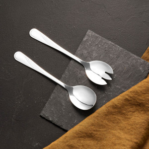 Set tacamuri inox servire salata 19.5cm, 2 piese, medii, Napoli - Img 3