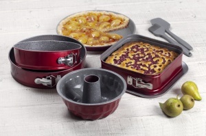 Tava copt cozonac 26x15cm, cu invelis Non-stick, Cherry - Img 4