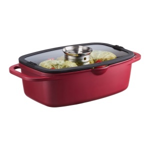 Tava cu capac 32x21x11cm, 6L, Sistem Aroma Knob, invelis Qualum Basic, Noel - Img 2