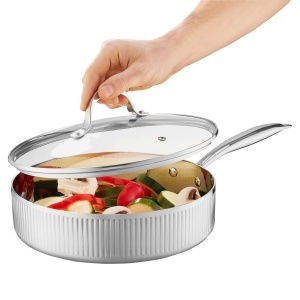 Tigaie adanca cu capac 26cm, inox, Curly - Img 2