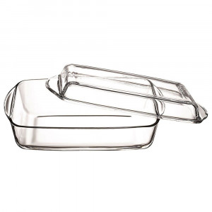 Vas termorezistent cu capac 35x19.5x10cm, 3.9L, dreptunghiular, Excellent - Img 2