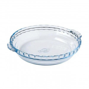 Vas termorezistent cu manere pentru placinta 26x23x5cm, 1.3L, Glass Bakeware - Img 2