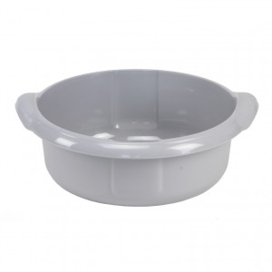Bol plastic cu maner 28cm, gri, Sara