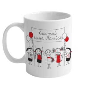 Cana 300ml, model ziua mamei, mesaj Cea mai buna MAMICA, Bg-Tech