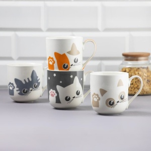 Cana 440ml, gri inchis, Kitty - Img 4