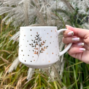 Cana 460ml, model crengi aurii, Gold Tree