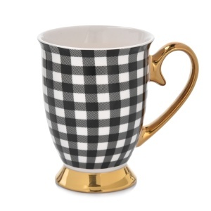 Cana cu talpa 300ml, patratele, Diana Gold