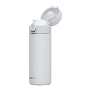 Cana termos 350ml, buton de siguranta, gri, Alice - Img 2