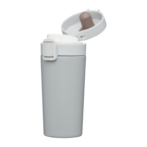 Cana termos 350ml, buton de siguranta, gri, Gris - Img 2