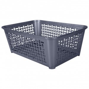 Cos de rufe 24.7 x 14.8 x 8.2 cm, gri, Domino